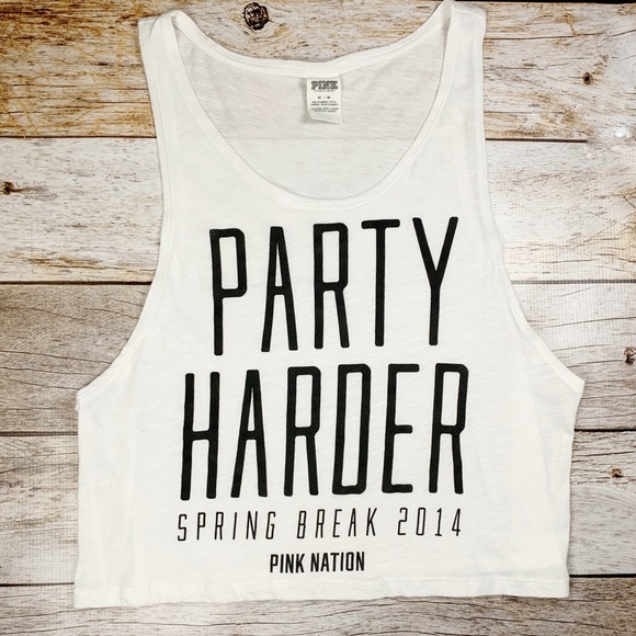 ✨VS Pink PARTY HARDER spring break tank - Picture 2 of 6